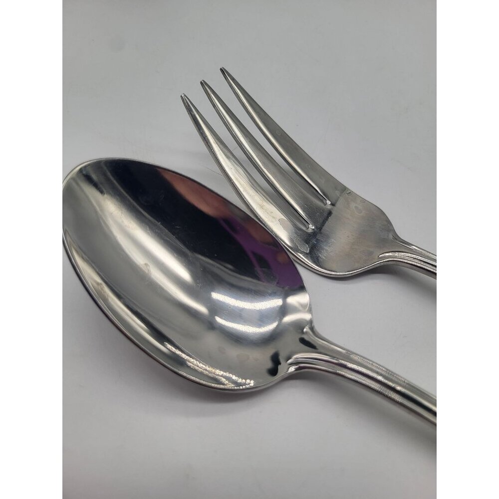 Reed & Barton Hadley Stainless Steel 18/10 Select Serving Spoon and Fork - Picture 5 of 9